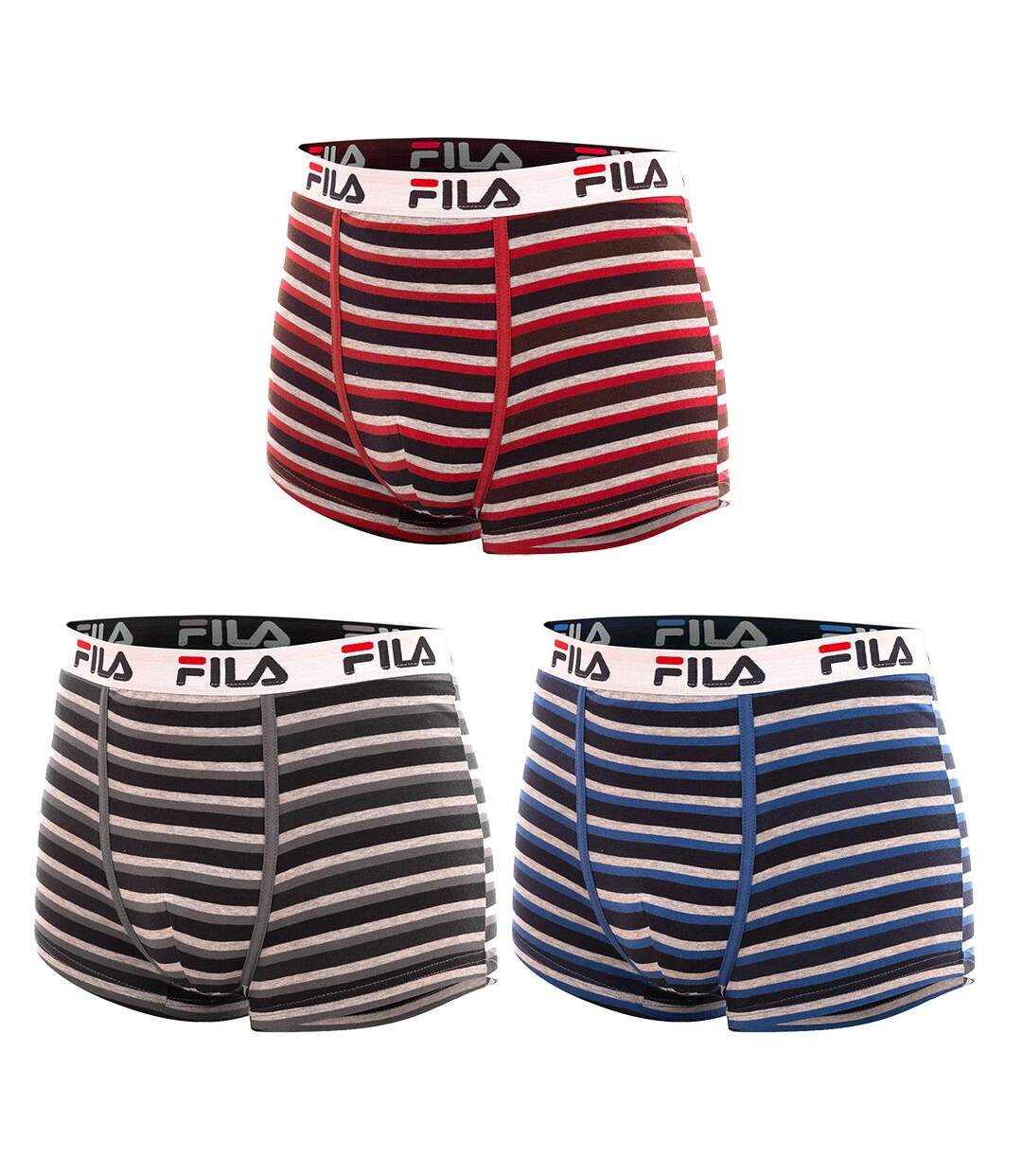 Boxer Homme Licence Sport compatible FILA Collection-Assortiment modèles photos selon arrivages- Pack de 3 Boxers Coton 5029