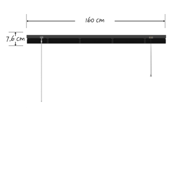 KARWEI aluminium jaloezie 25 mm zwart (kleurnr. 203) 160x250 cm (bxh)