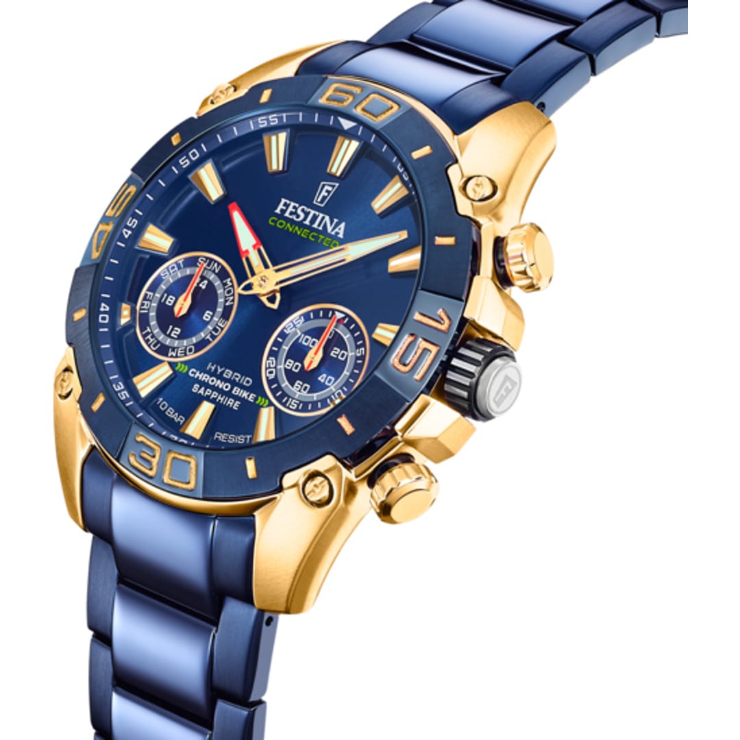 Festina Connected Chrono Bike Hybrid Special Edition Goldig / Blau