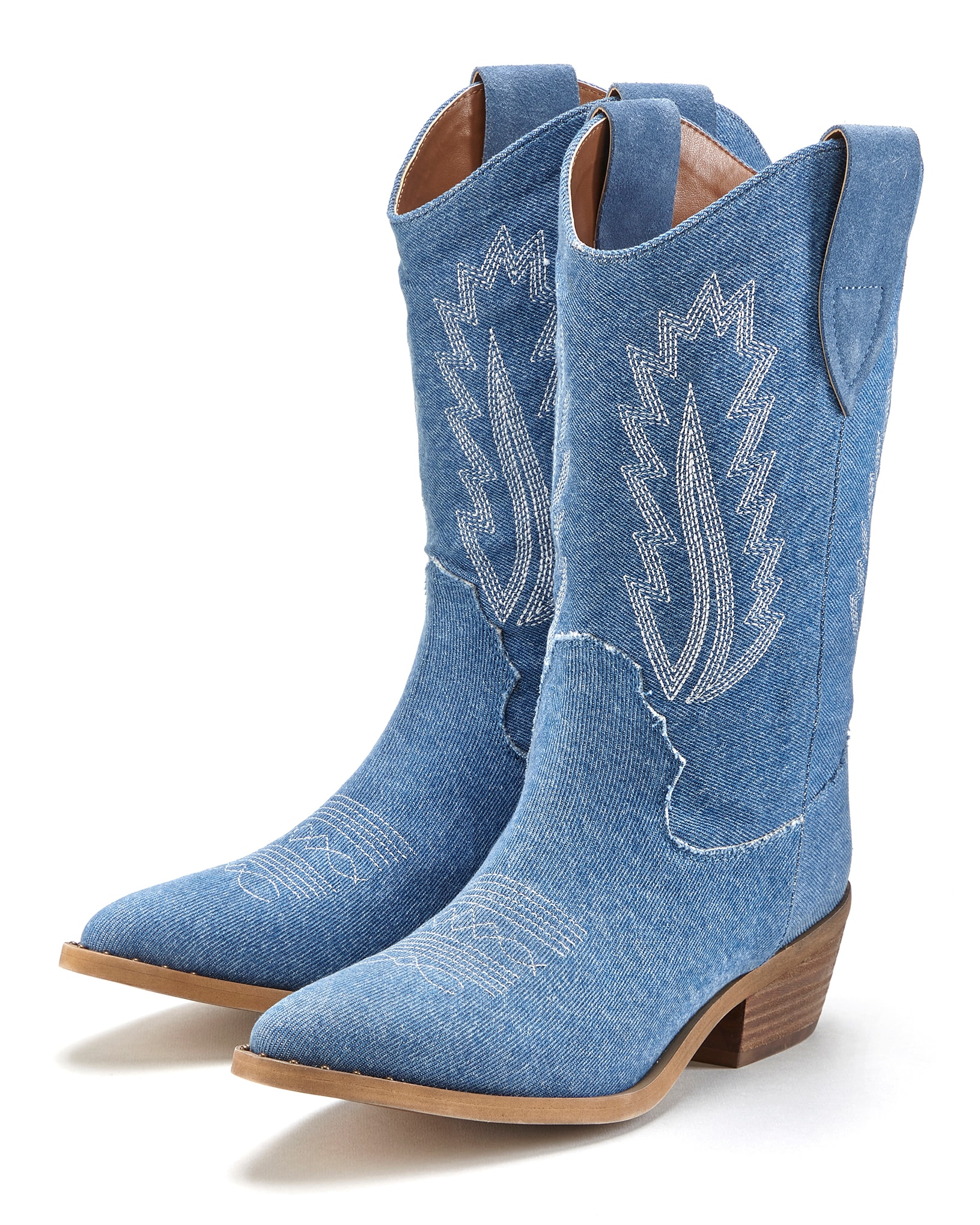LASCANA Chelseaboots  Cowboy Stiefelette, Western Stiefelette, Ankleboots im Denim-Look