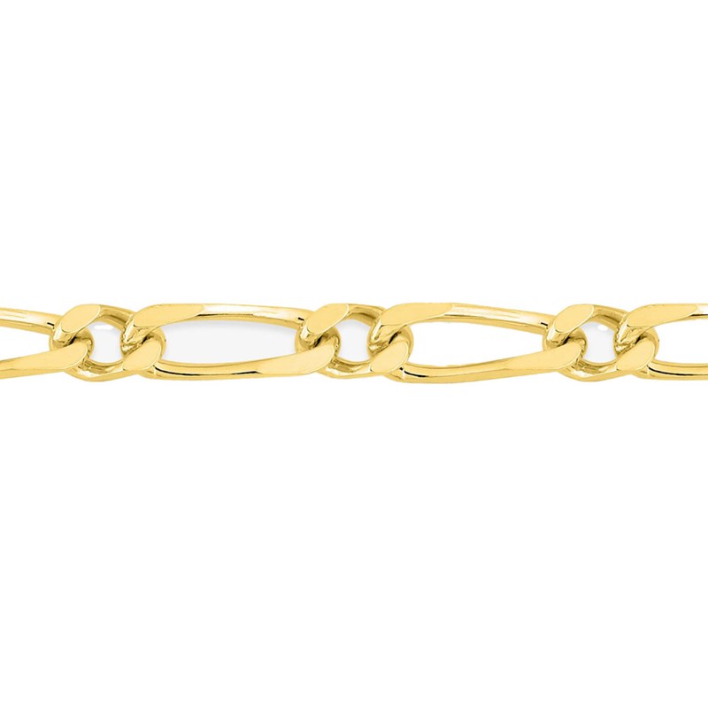 Bracelet Mixte 18 cm - Cheval alterné - Or 18 Carats - Largeur 3 mm