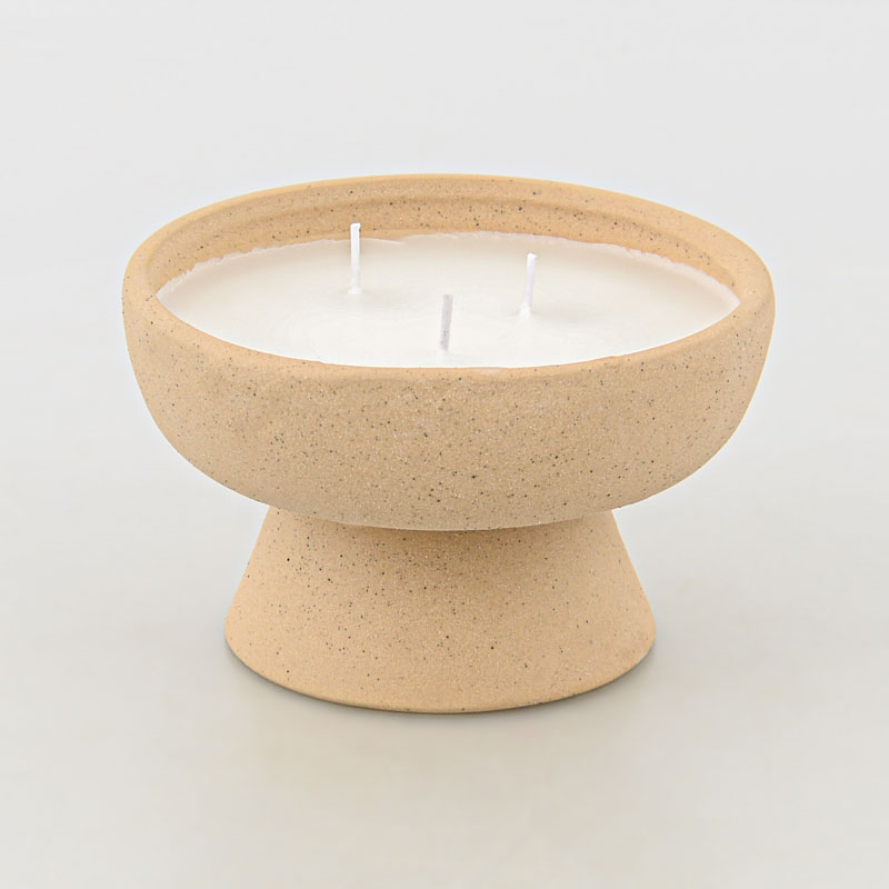 Bougie d'extérieur avec pot en céramique
