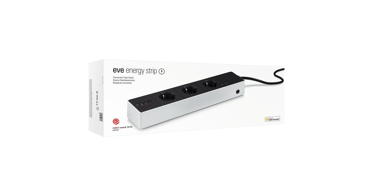 eveEnergy Strip stekkerdoos  (Zwart, WLAN (2,4 GHz))