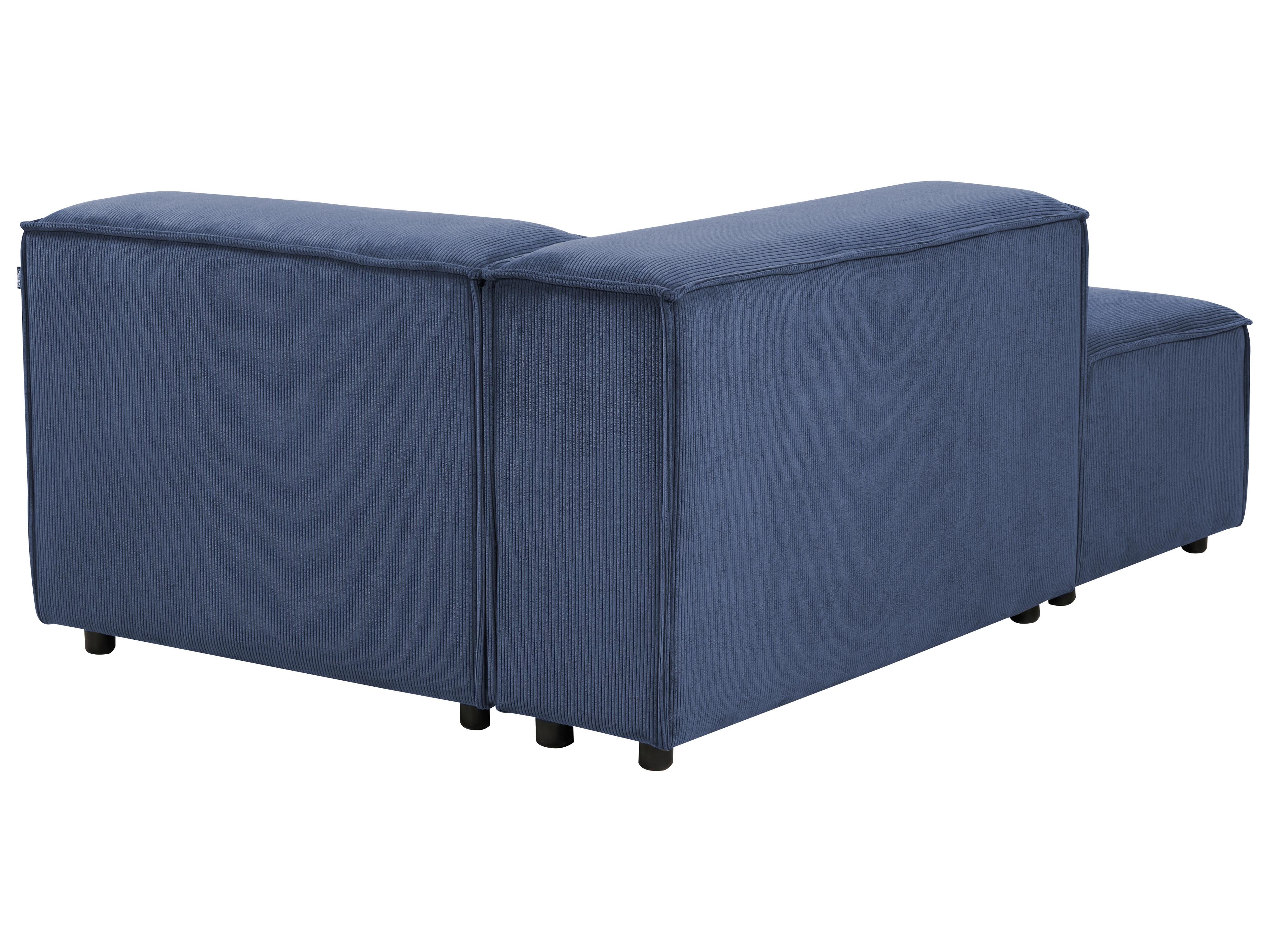 Modulaire hoekbank 4-zits ARDAL Corduroy Donkerblauw rechtszijdig