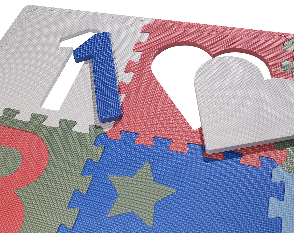 Spielmatte PUZZLE ARON & NORA 16-teilig in blau