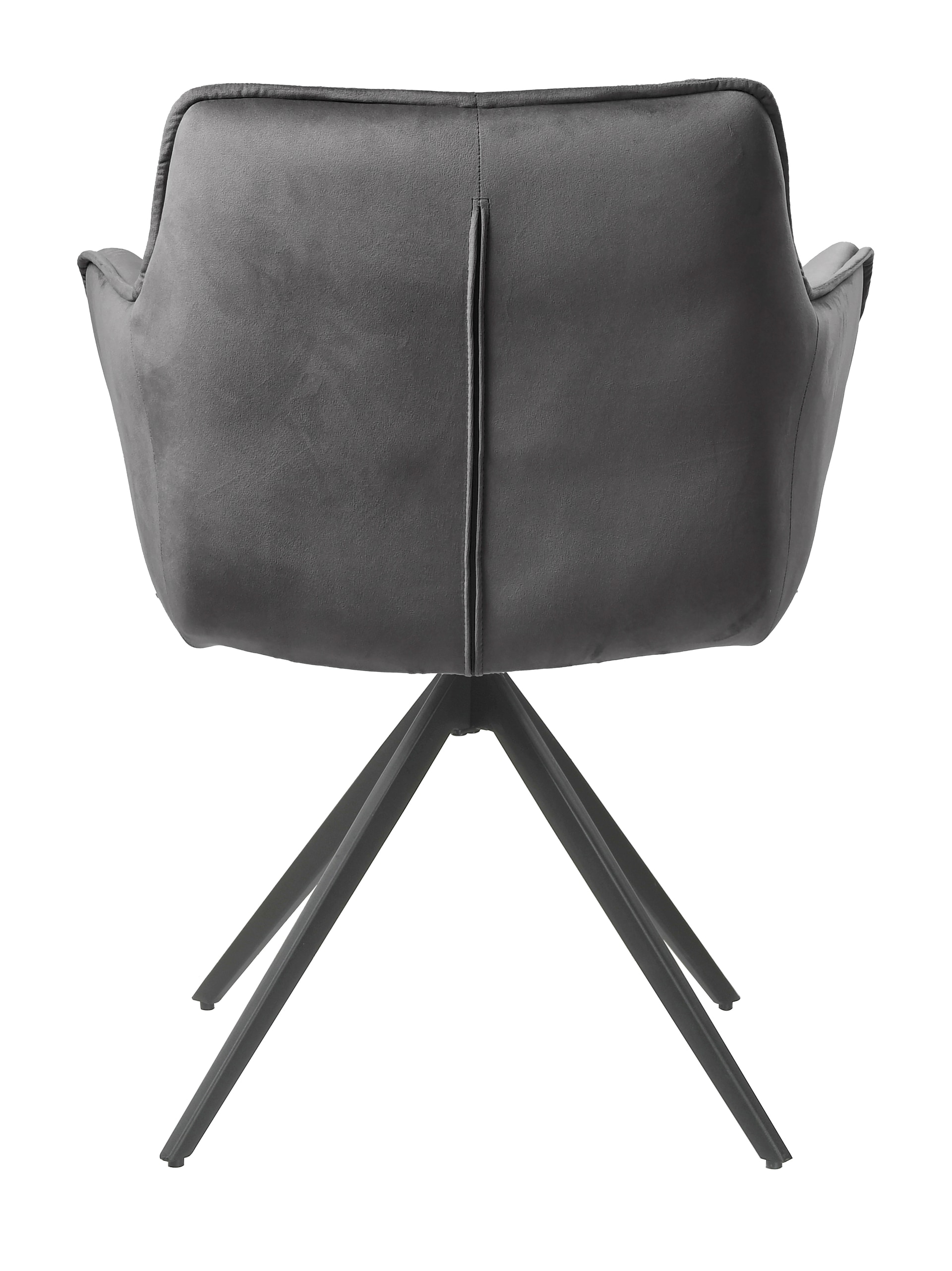 Armlehnstuhl CLEO Samtvelour grau/schwarz
