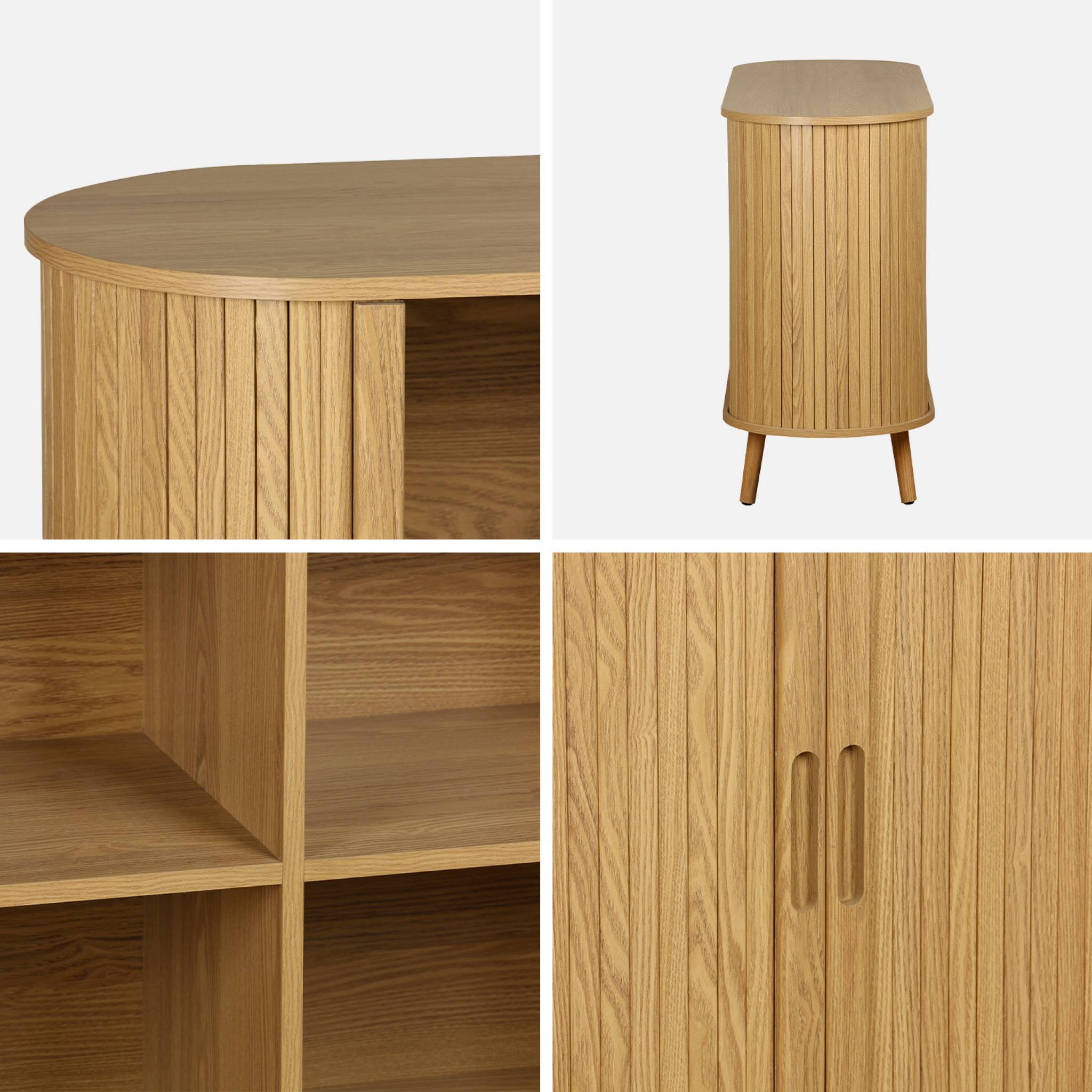 sweeek - Scandinavisch dressoir met 2 schuifdeuren, 120cm