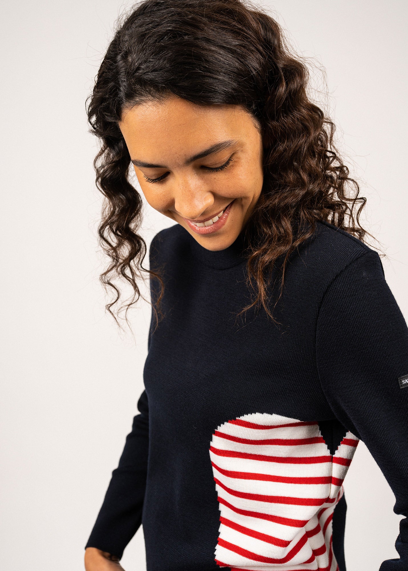 Pull motif cœur rayé Merville