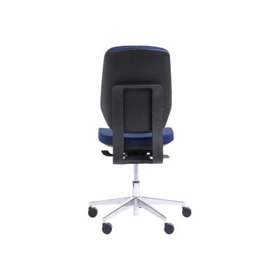 Fauteuil de bureau ROMEO - accoudoirs en option - bleu, base alu