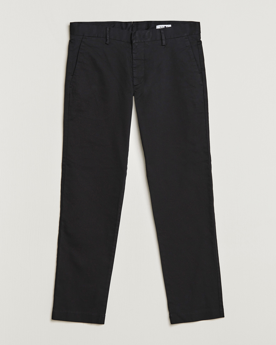 NN07 Theo Regular Fit Stretch Chinos Black