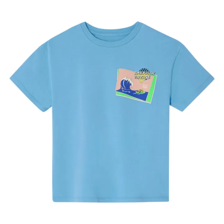 American Vintage T-shirt Fizvalley Manches Courtes | Bleu ciel