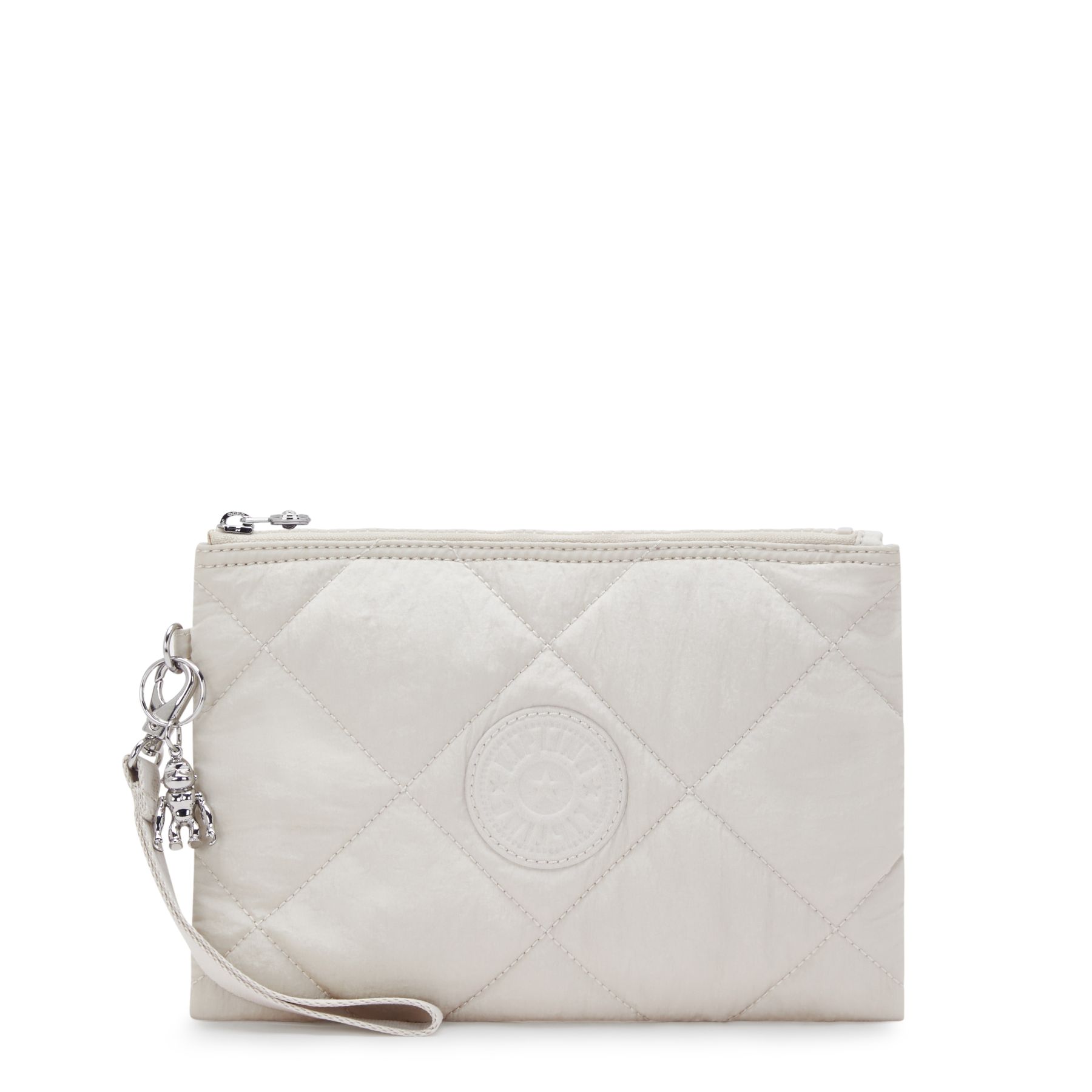 FANCY Grande pochette plate avec dragonne - Airy Beige Quilt