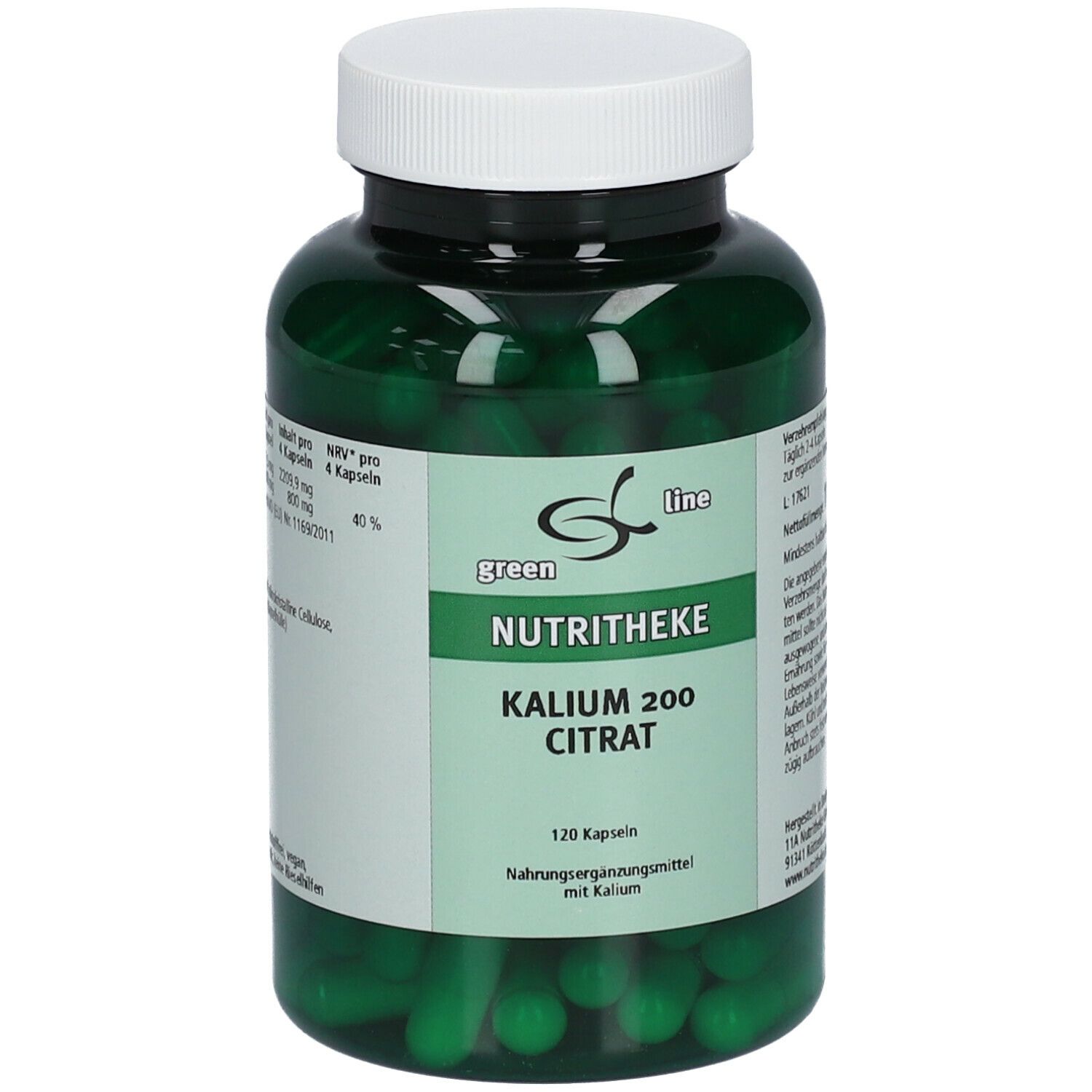 green line NUTRITHEKE Kalium 200 Citrat