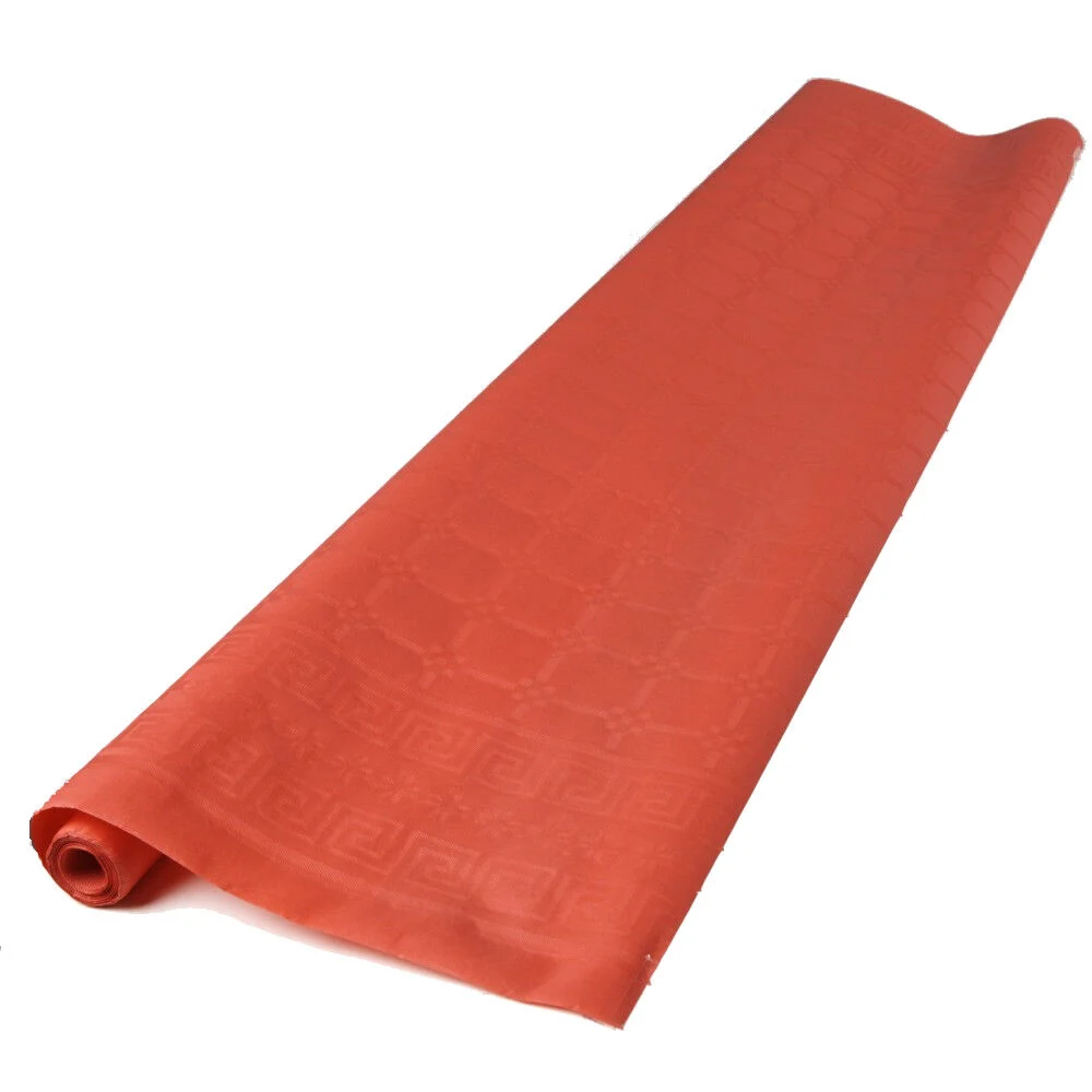 Nappe damassée rouge en papier 6 m