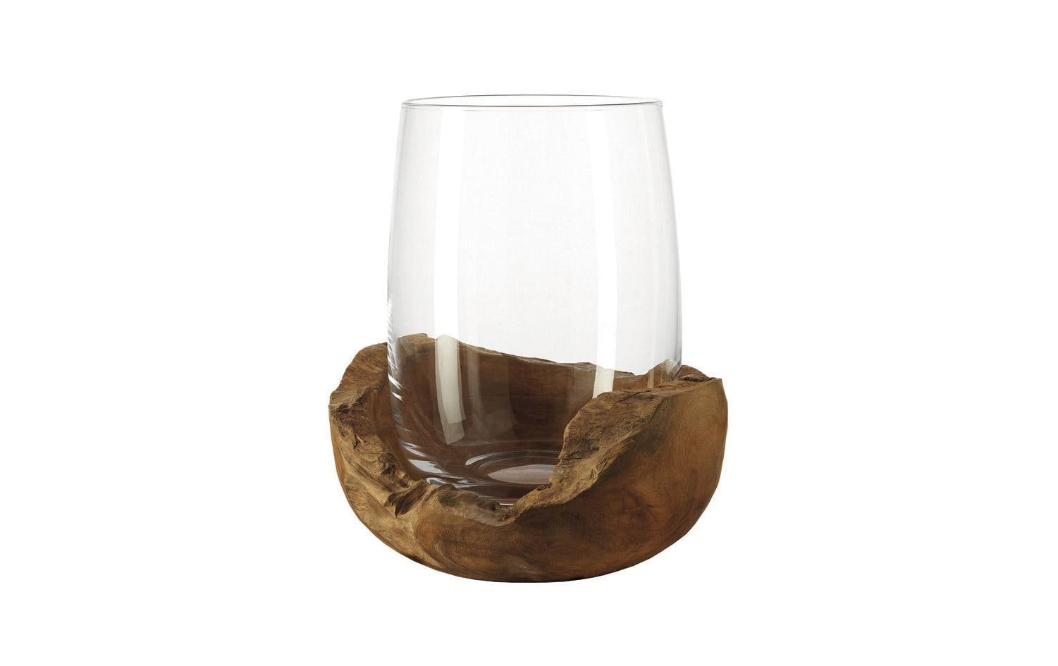 LEONARDO Windlicht »Leonardo Windlicht 27 cm mit Teak«