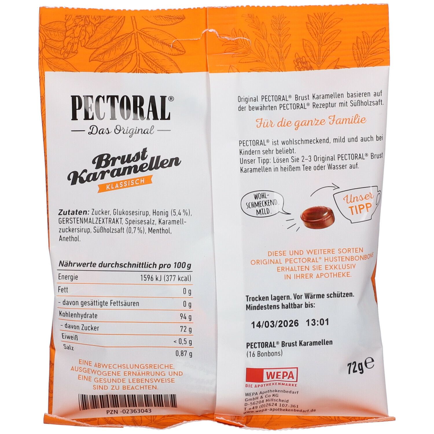 Original PECTORAL® Brust-Karamellen