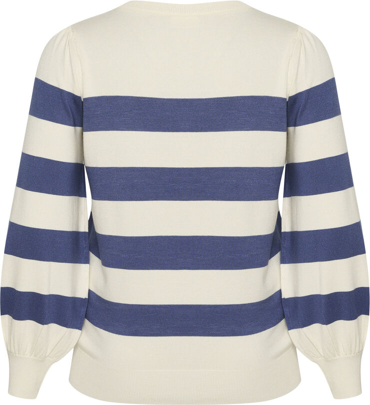 Kaffe Curve KCmalia Striped Pullover Turtle dove / blue bold stripe