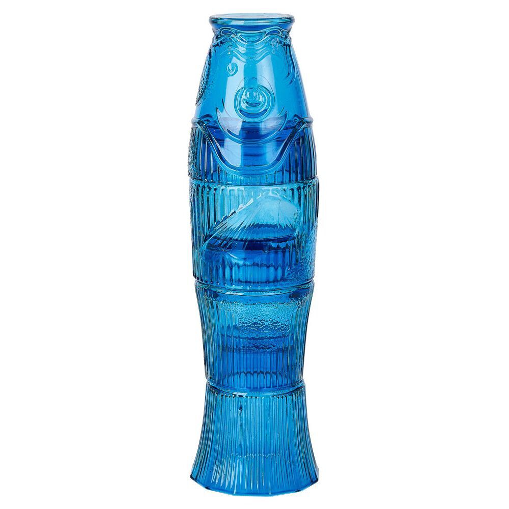 Set de 4 verres empilables forme poisson Ø8xH28cm - 2 coloris