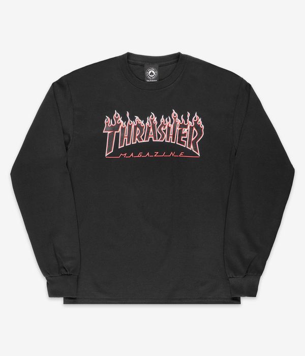 Thrasher Flame Longsleeve (black red)