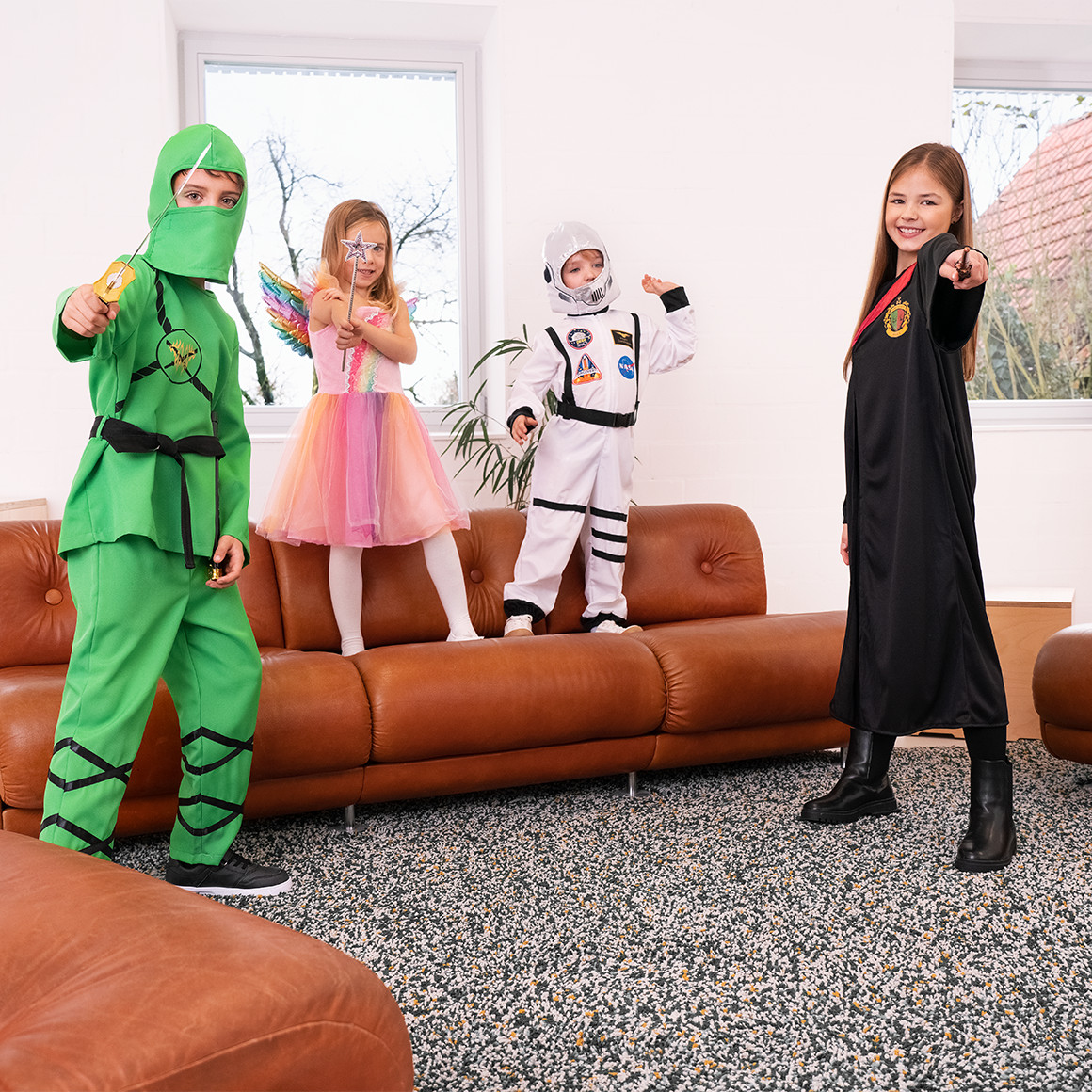 Topolino Kostüm Ninja 4-teillig grün