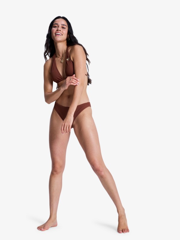 Roxy Sunshine Moderate Bas de bikini classique Marron Femme