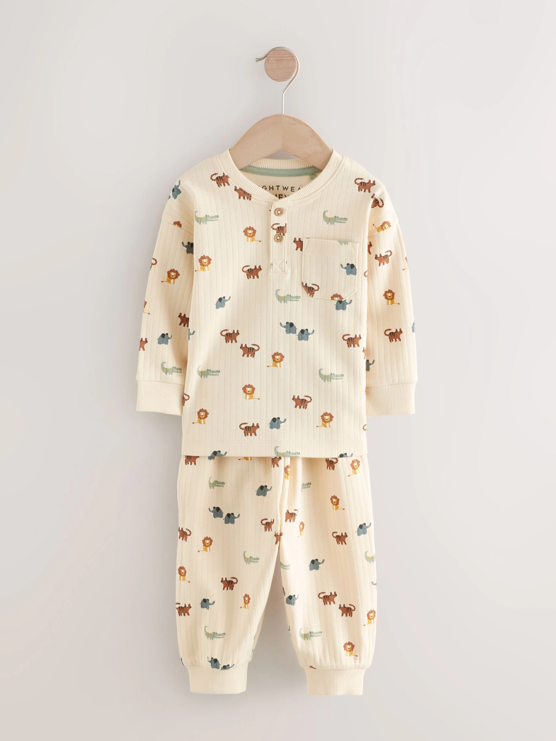 Blauw/ecru - Verpakking van 3 oversized pyjama's 3 (9mnd -10jr)
