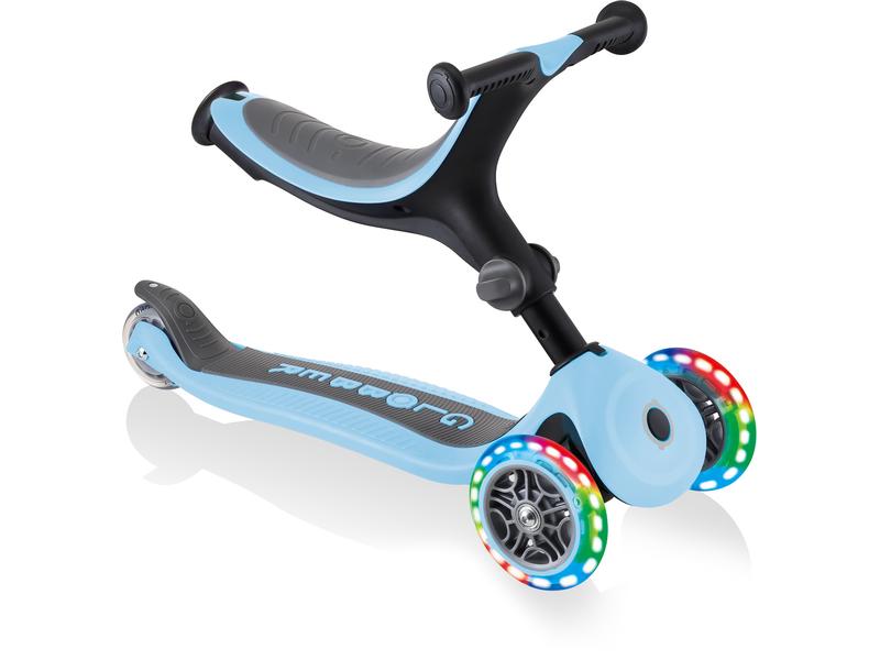 GLOBBER Scooter GO UP Foldable Plus Lights, Pastel Blau Scooter