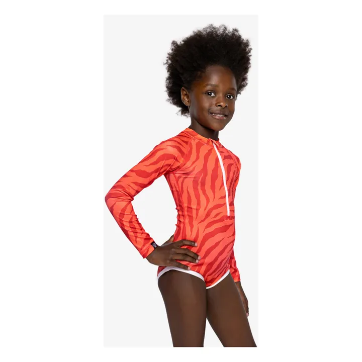Beach & Bandits Maillot 1 Pièce Anti-UV Stripes Of Love | Rouge