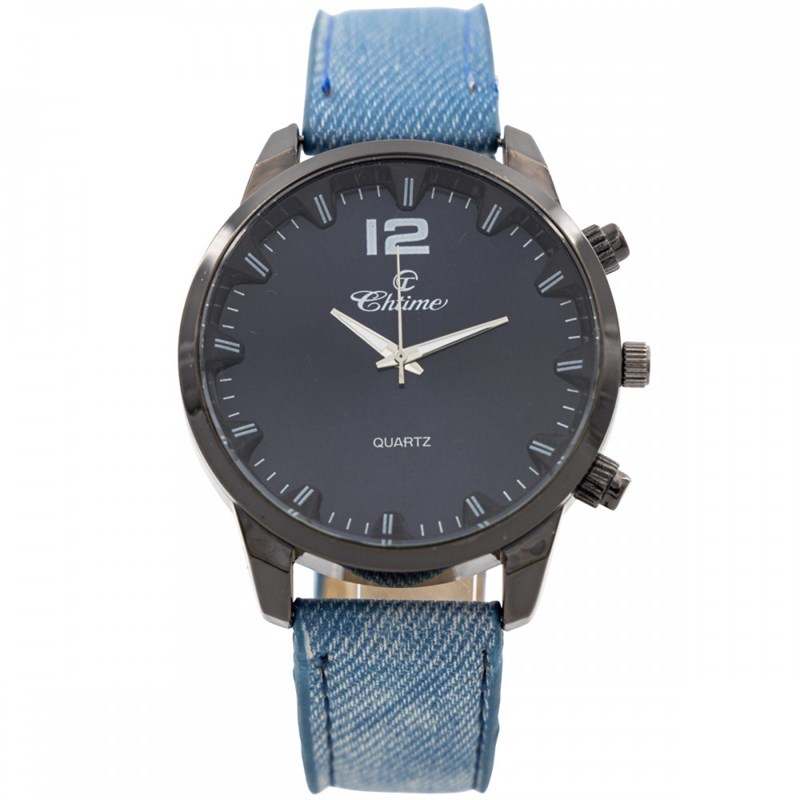 Montre Homme CHTIME bracelet Cuir Bleu