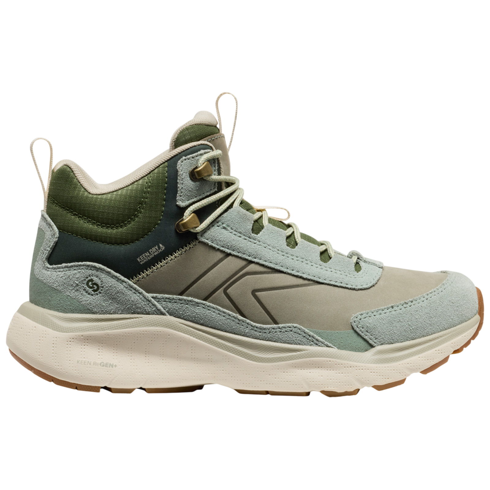 Wanderschuhe W Leiki Leather Mid WP iceberg green/bronze green