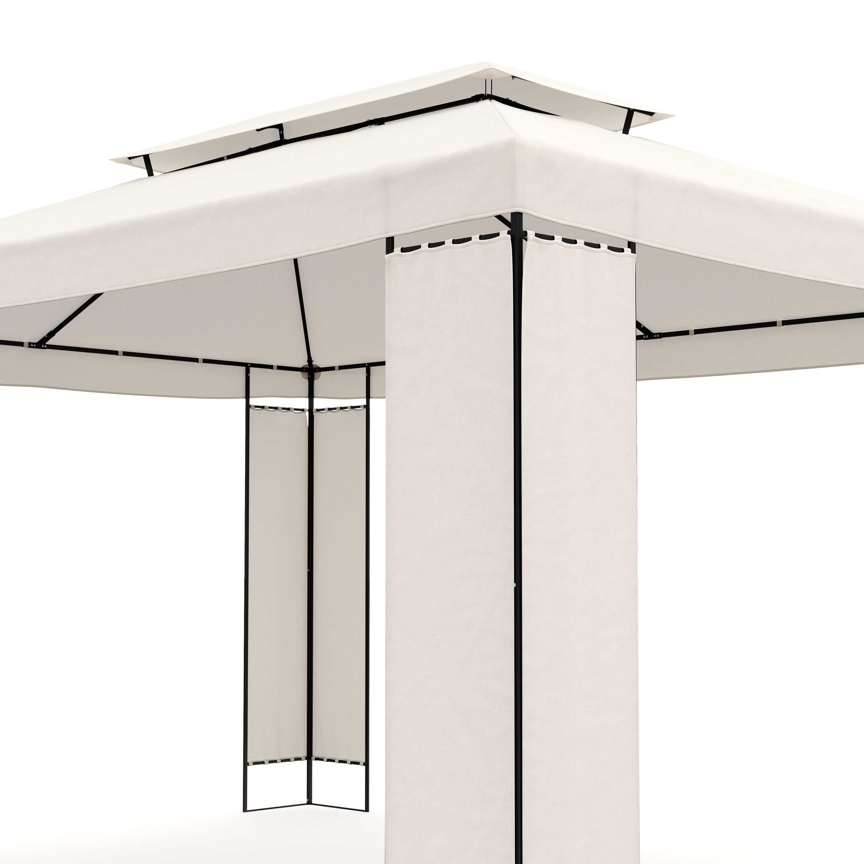 Gartenpavillon HAVEN 4 x 3 m beige