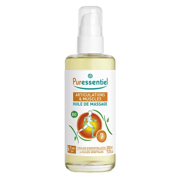 Óleo de Massagem Puressentiel para Articulações e Músculos com Arnica e Wintergreen Orgânico 200 ml