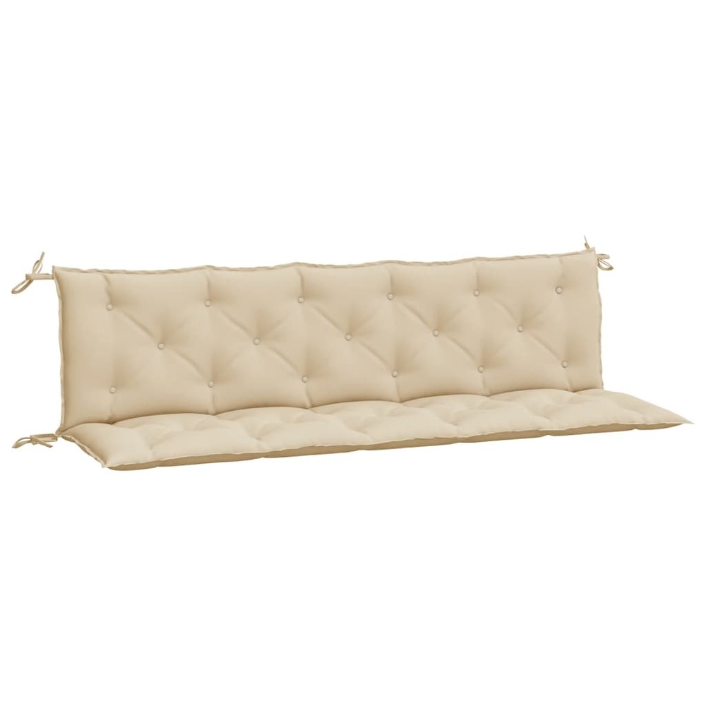 Coussins de banc de jardin 2 pcs beige 180x50x7 cm tissu oxford