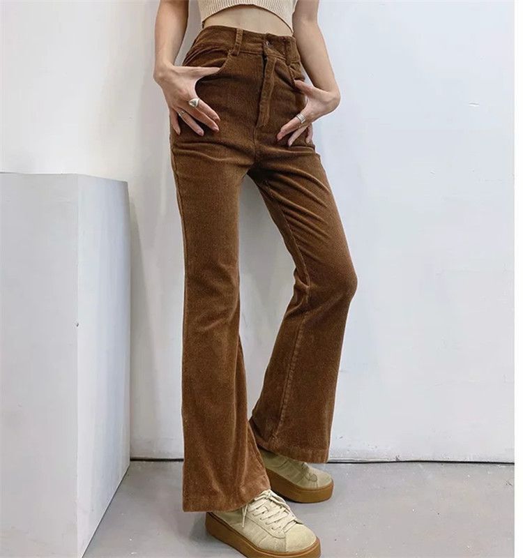 Flotto - Corduroy Bootcut Broek met Hoge Taille