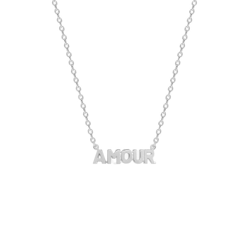 Collier amour Femme - Argent 925 - Longueur : 42 cm