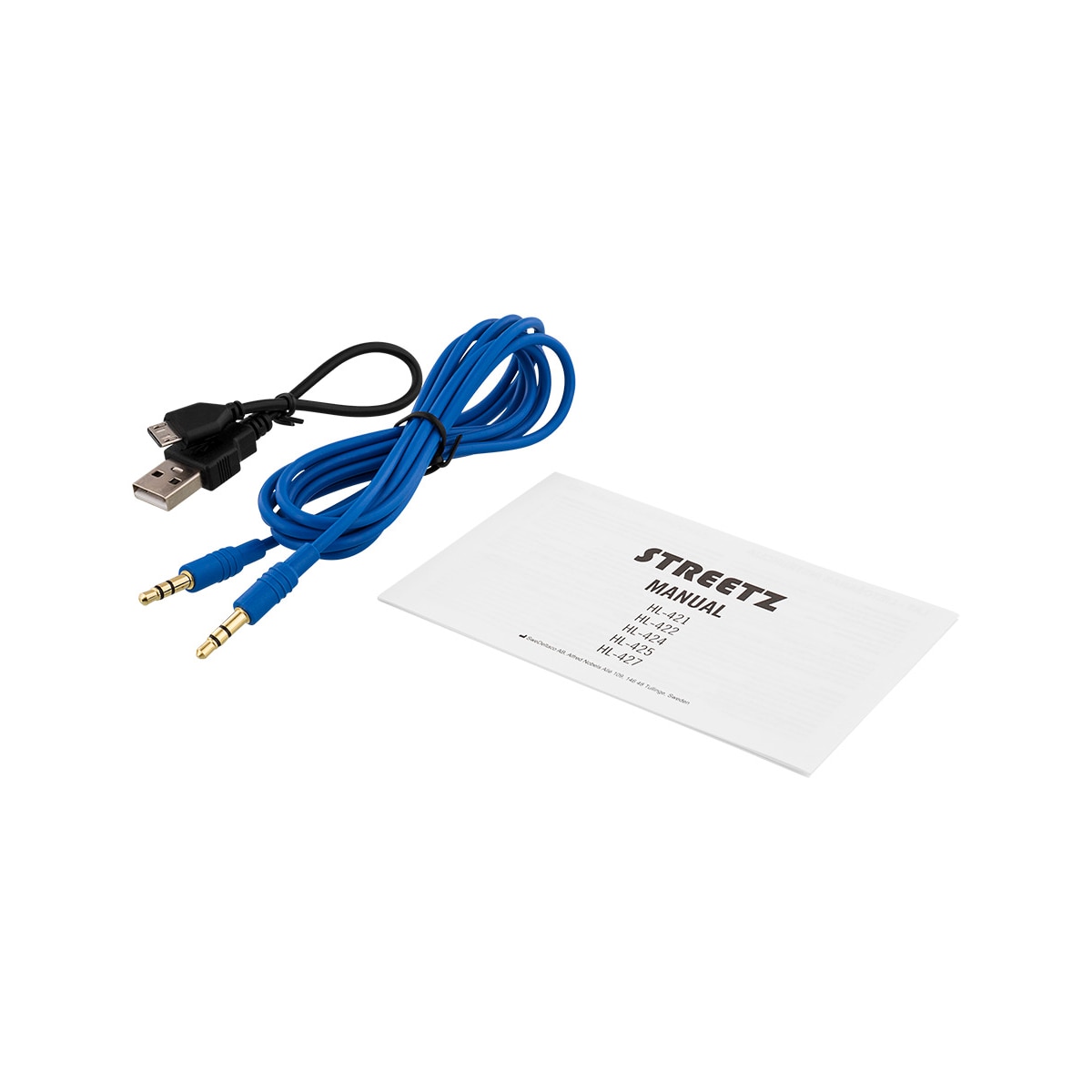 BT200 Foldable on-ear BT headset, 3.5 mm, blue