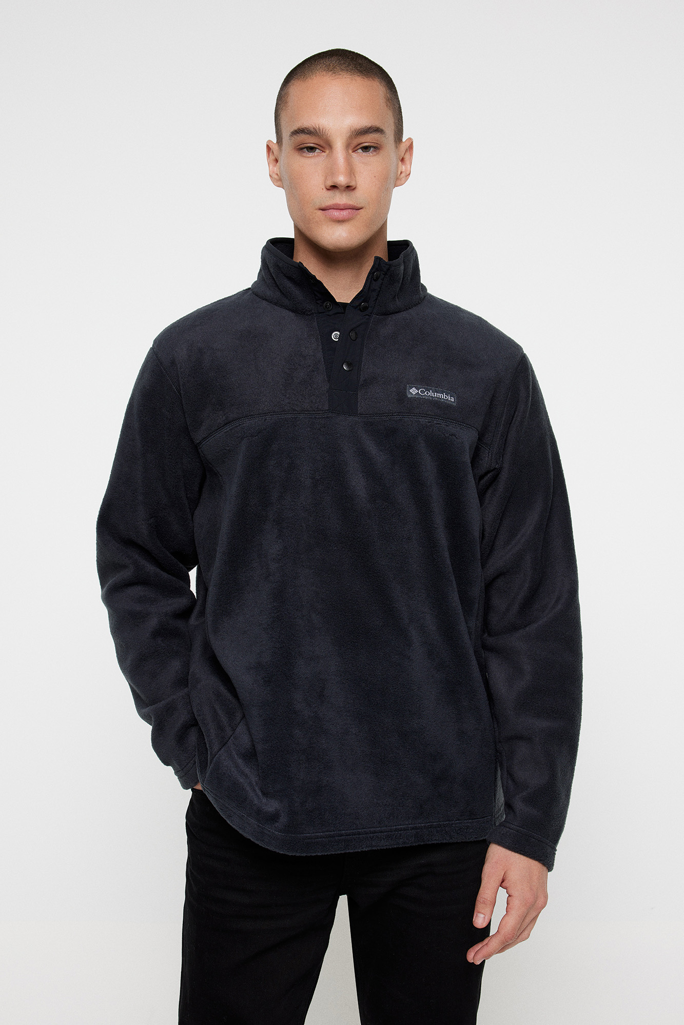 Jaqueta de lã polar masculina Columbia™ Steens Mountain™ com fechamento de meio botão