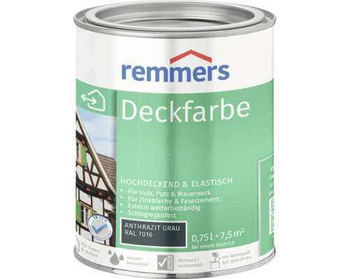 Remmers dekkende houtverf RAL 7016 antracietgrijs 750 ml