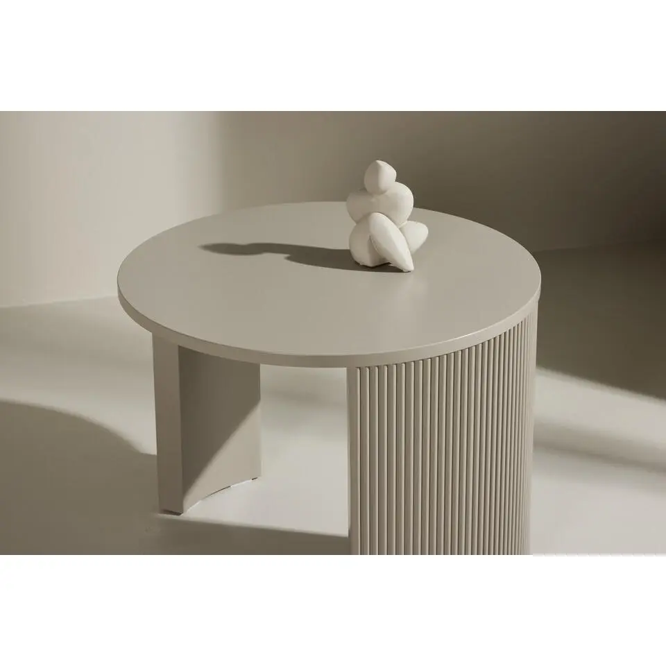 Salontafel Rond - Beige MDF - 60x60x45cm - Bristol
