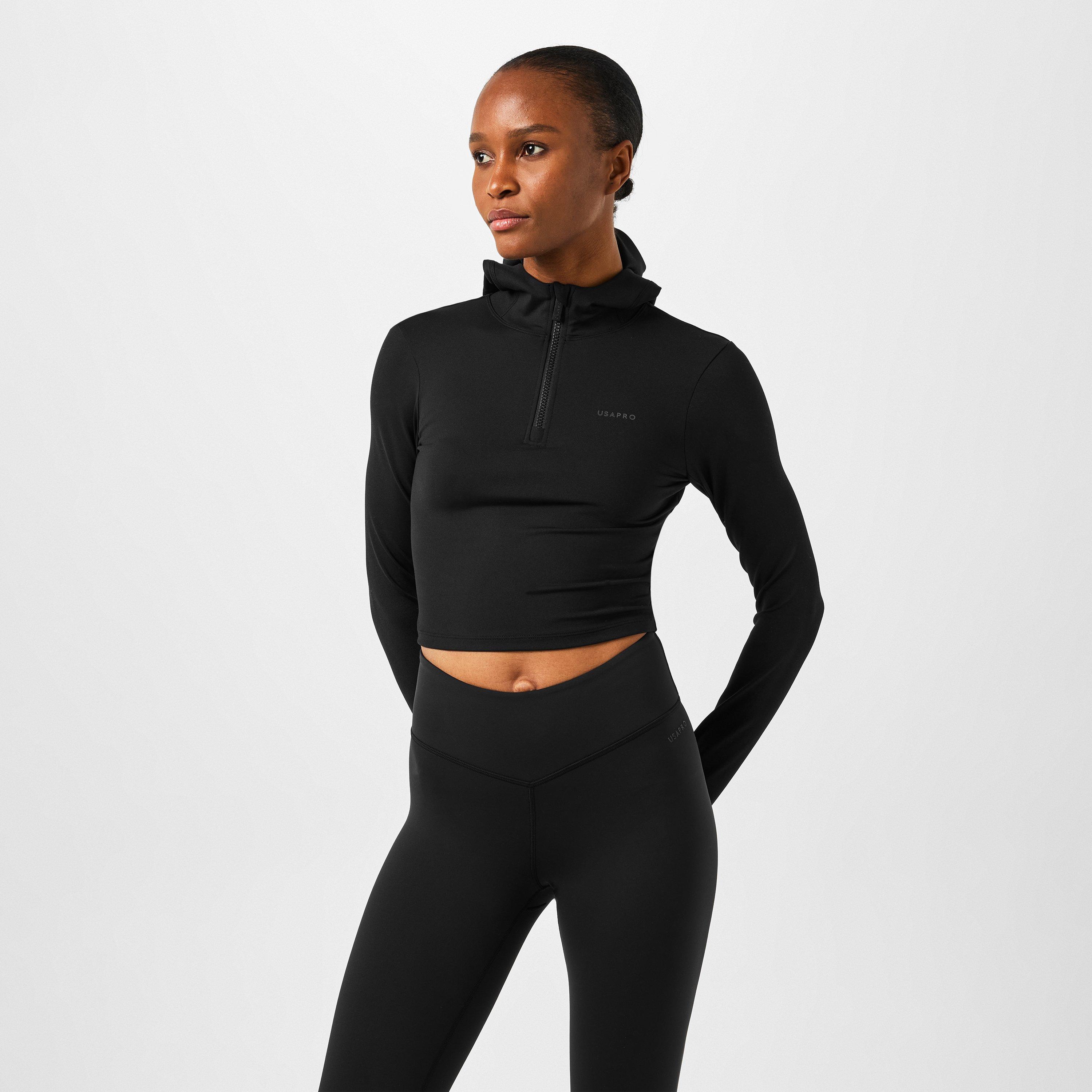 USA Pro Quarter Zip Hoodie Womens