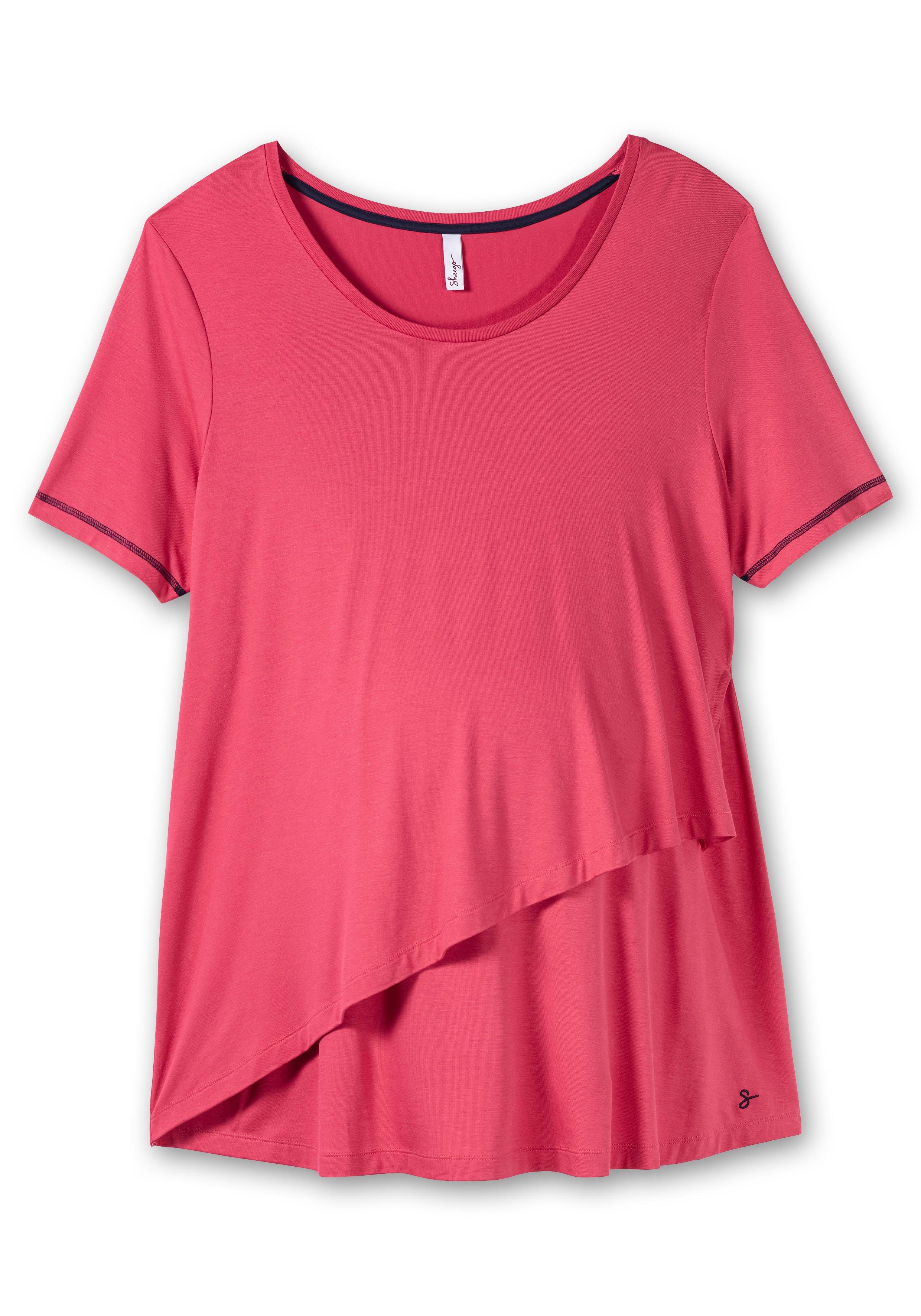 Stillshirt in Layer-Optik, mit Kontrastdetails