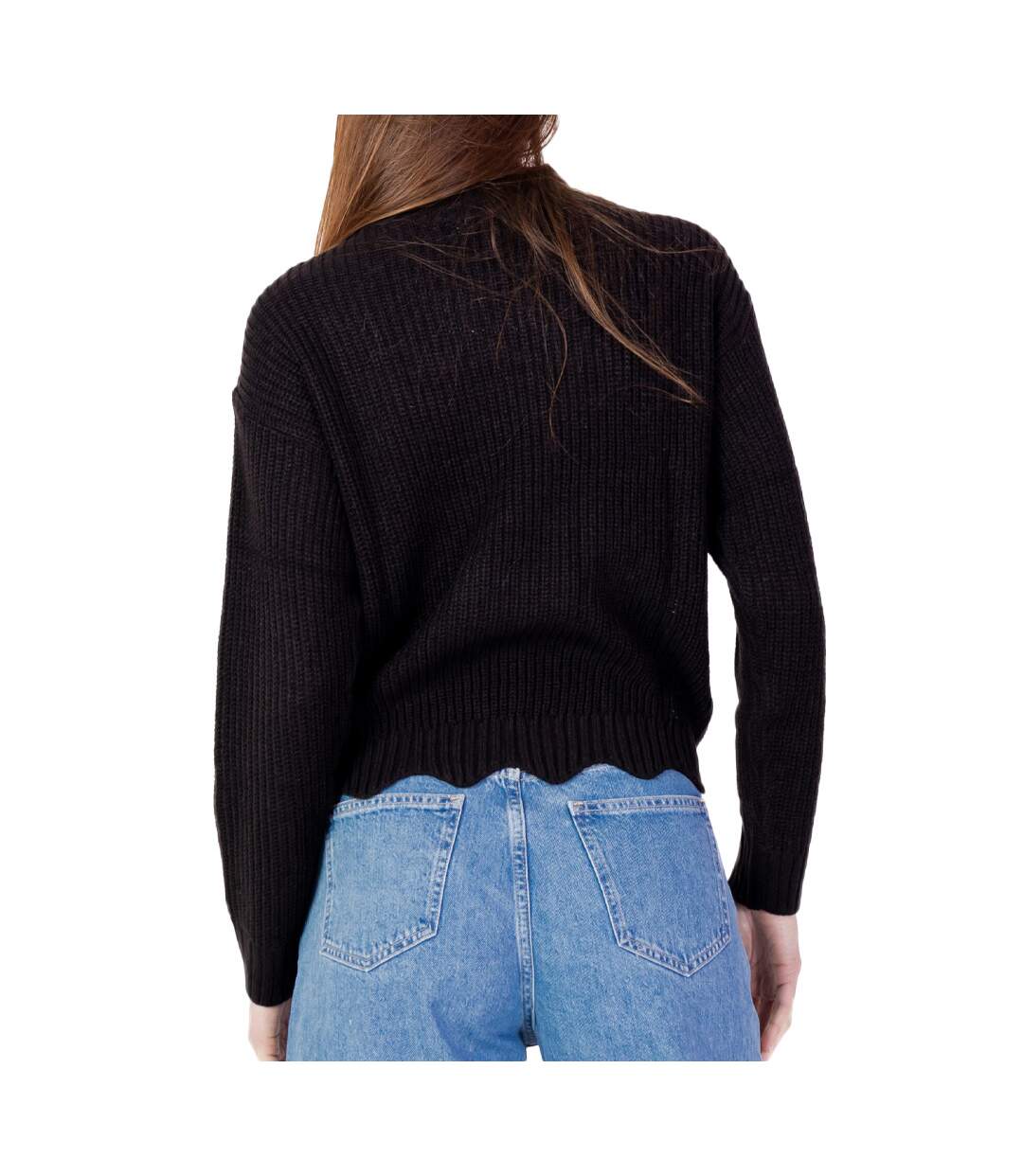 Pull Noir Femme JDY Scallop Edge