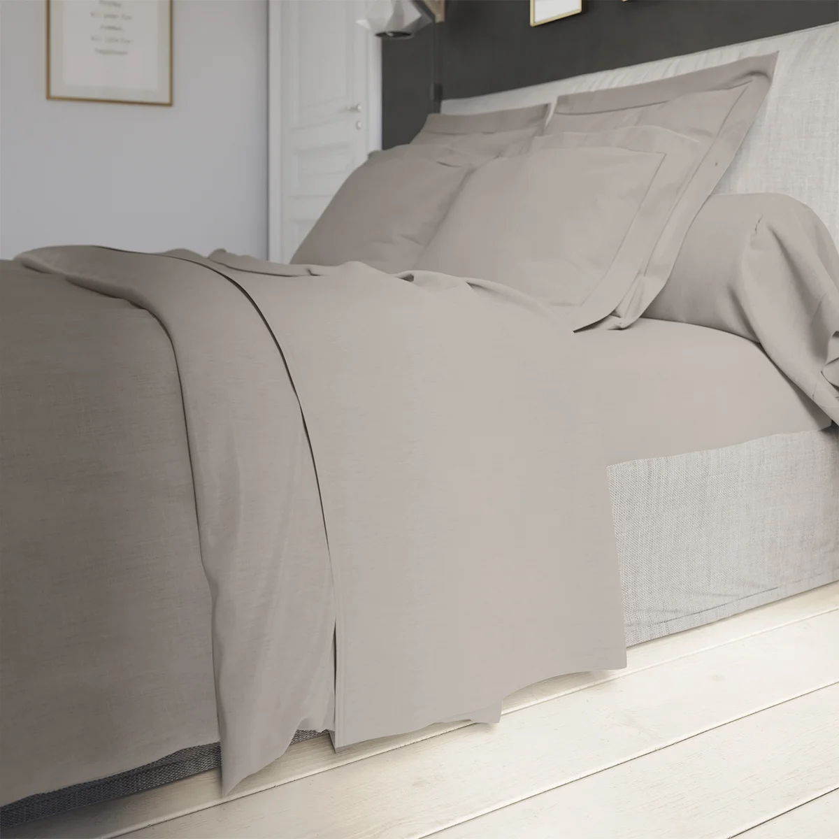 Taie d'oreiller Influence Percale Fumée