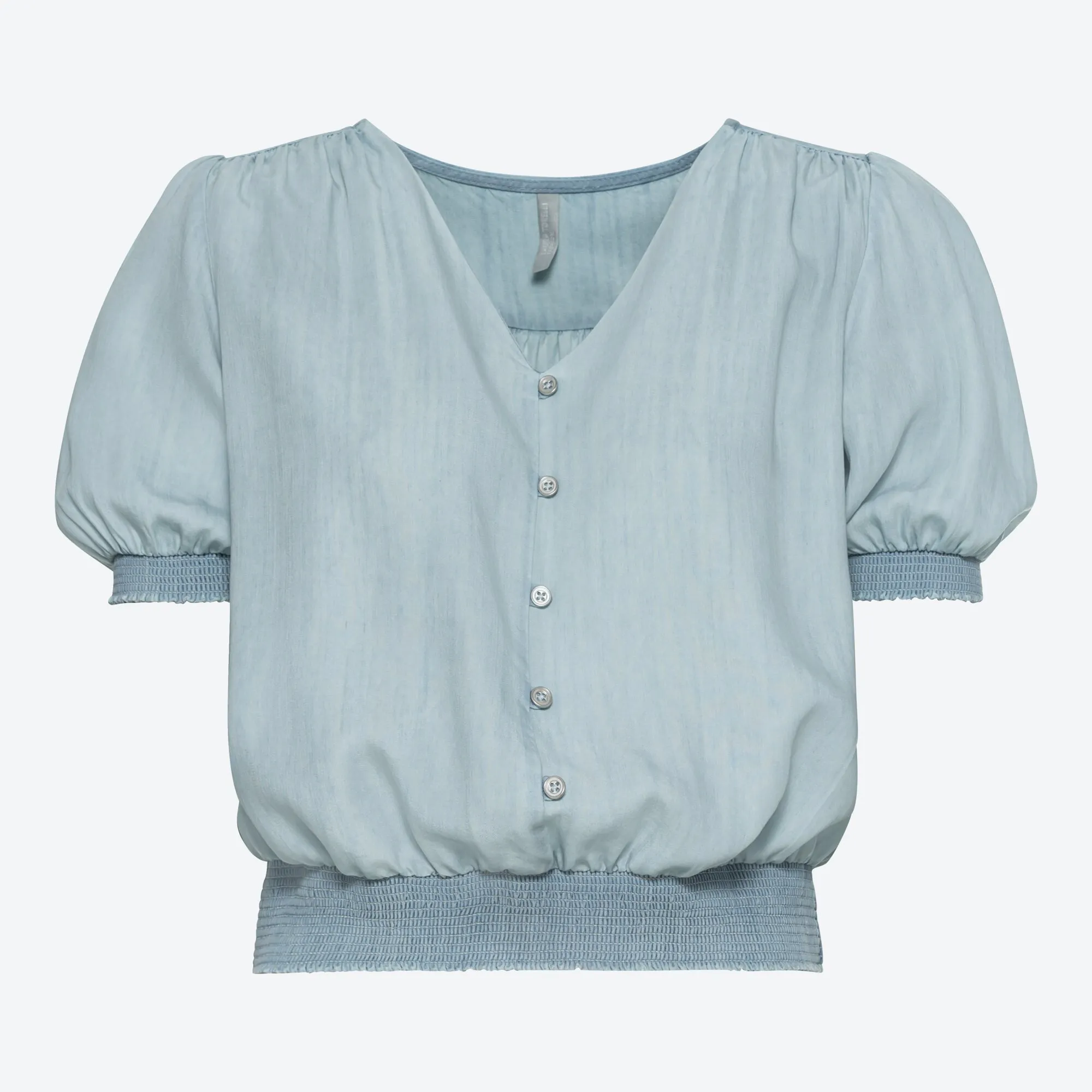 Damen-Bluse mit gesmokten Bündchen