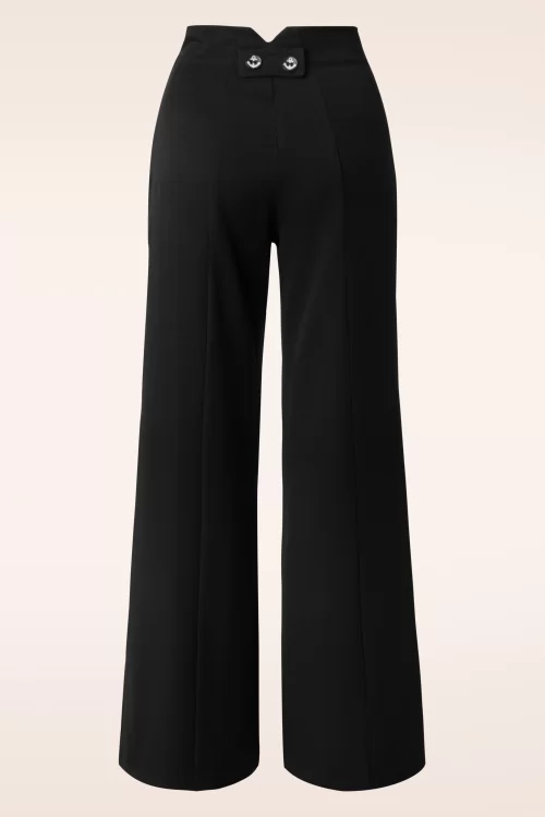 Banned Retro Stay Awhile broek in zwart