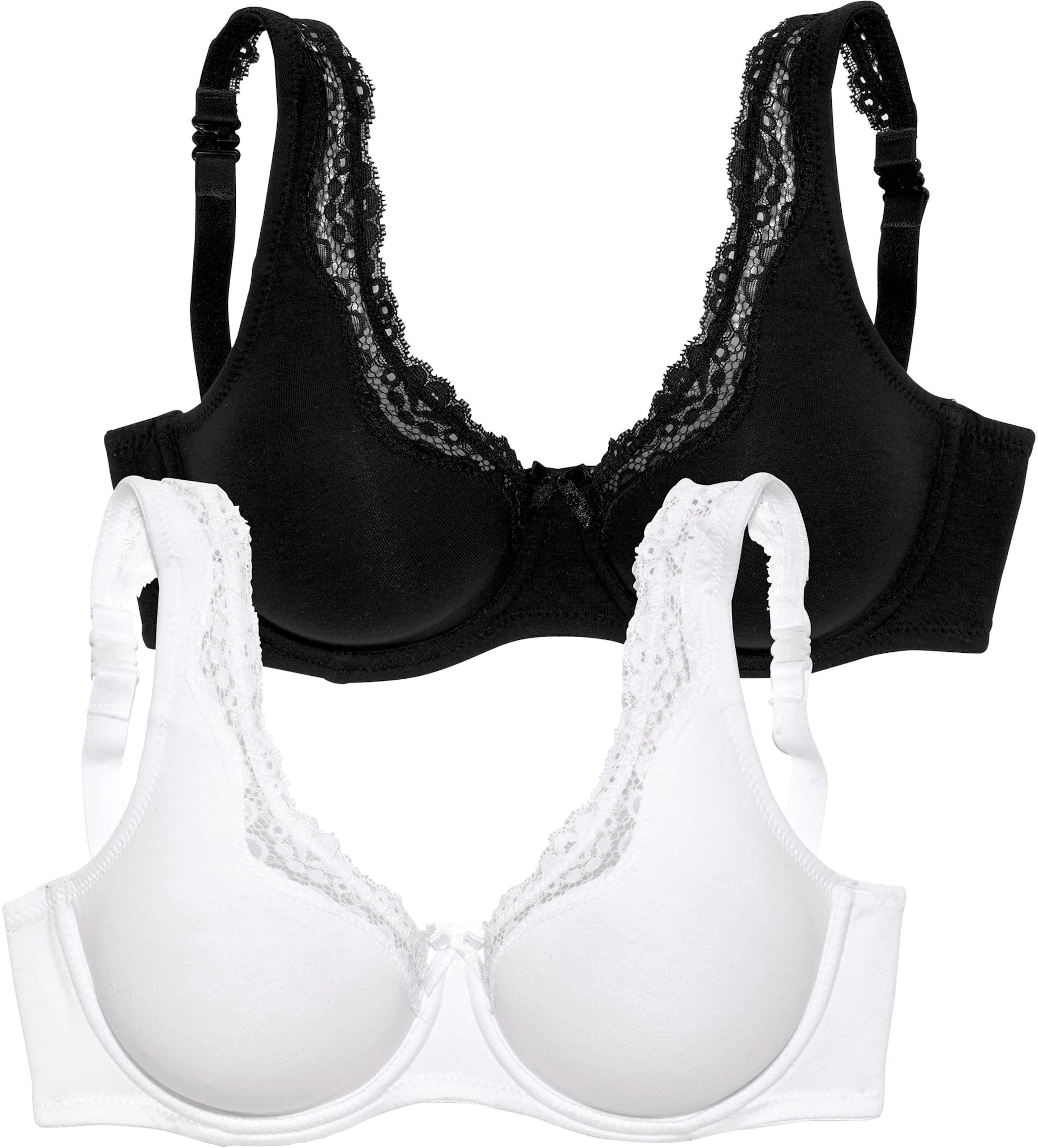 petite fleur Bügel-BH in weiß+schwarz