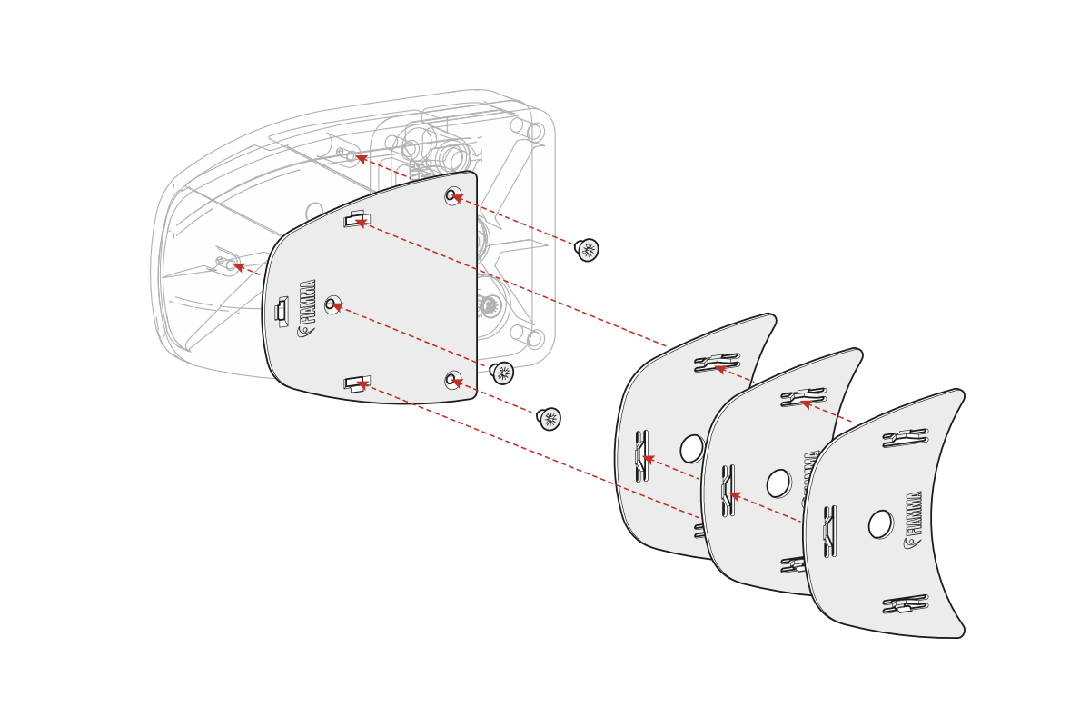 Fiamma Kit Spacer Safe Door ab 2017 Montagekit für Fiamma Safe Door tiefschwarz