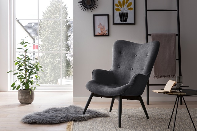 SalesFever Sessel »Komfortabler Relaxsessel zum Entspannen« 1 Stk. tlg. Zierknöpfe in der Rückenlehne