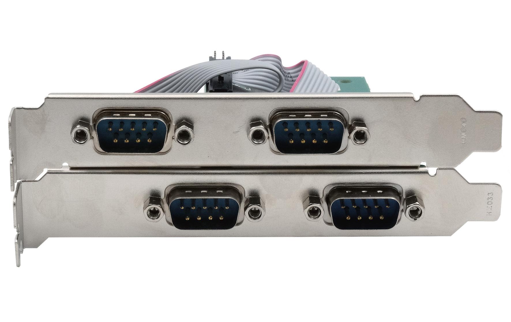 PCI-Express-Karte EX-46014PCIe-Karte mit 4 seriellen RS-232-Anschlüssen