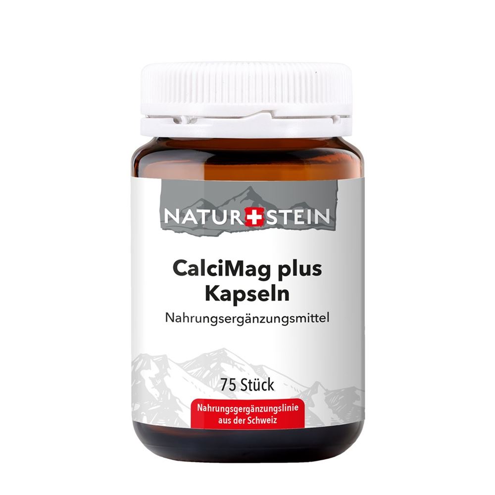 NATURSTEIN Calci/Mag plus<br>75 Stück, Glasflasche, Kapsel